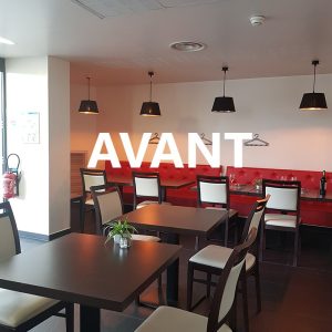 Salle de restaurant avant le projet de décoration à Bayonne