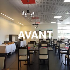 salle de restaurant avant le projet de décoration à Bayonne