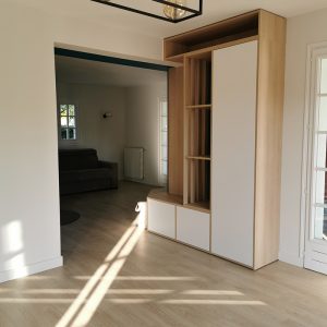 Réalisation meuble d'angle sur mesure à Biarritz