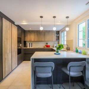 Architecte d'intérieur pour agencement cuisine d'une maison à Anglet, par l'agence ID'Harmonies - Marion PIRAUBE