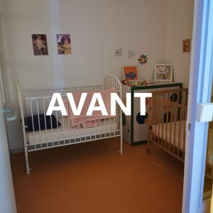 Nurserie avant projet décoratif de l'agence ID'Harmonies à Anglet