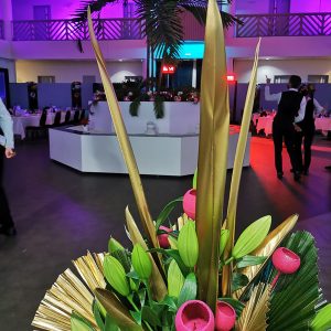 Décoration évènementielle et florale pour soirée réveillon nouvel an dans un hôtel à Anglet par Marion PIRAUBE