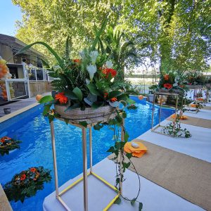 Décoration florale pour cocktail professionnel dans une hôtel à Bayonne par Marion PIRAUBE