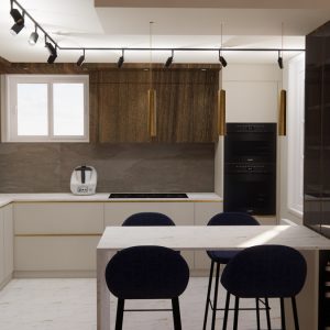 Conception cuisine en harmonie avec la maison, visuel 3D par l'agence ID'Harmonies - Marion PIRAUBE