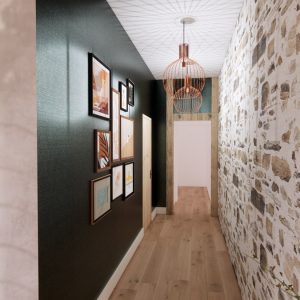 Décoration intérieure d'un couloir d'une maison Basque à Mauléon-Licharre par l'agence ID'Harmonies- Marion PIRAUBE