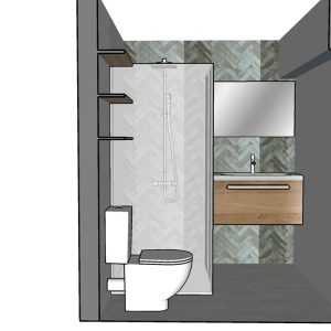 Visuels 3D de la pièce d'eau projet de décoration à Seignosse dans les Landes
